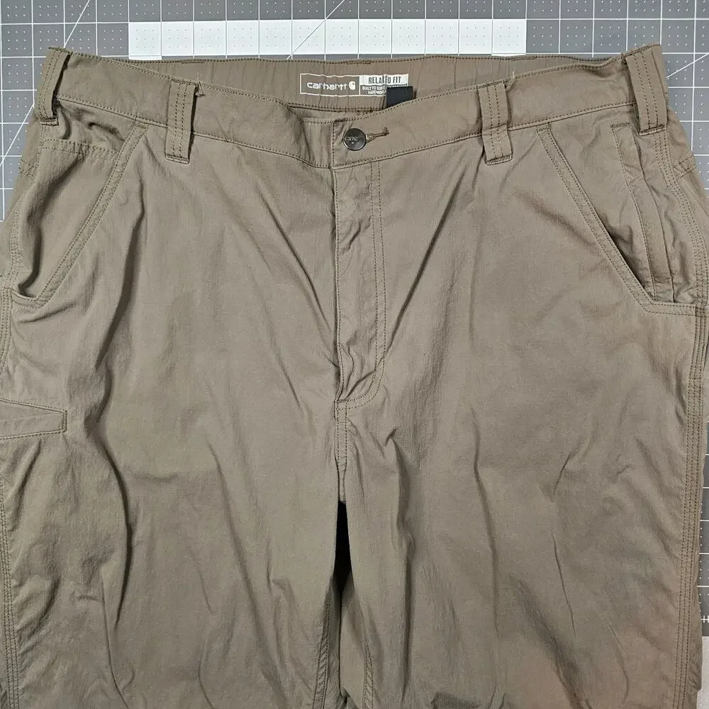 Carhartt Force Pants Mens 38x34 Green Ripstop Nylon Pocket Work Outdoor Stretch - Picture 4 of 16